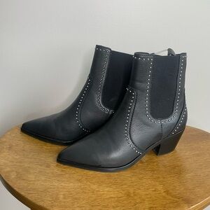 Paige Willa Silver Studded Leather Boots